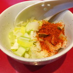 ラーメン二郎 - 待ってる間にカスタマイズ♪