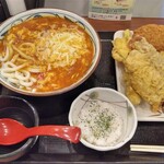 Marugame Seimen - チーズトマたまカレーうどん(期間限定)大+揚げ物