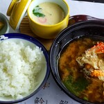 杉 - 茶碗蒸しとカニの味噌汁とご飯