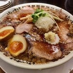 ニュー オールド スタイル 肉そば けいすけ - 肉そば背脂醤油・味玉