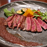 Miyazaki Japanese black beef fillet served with red wine and black pepper sauce