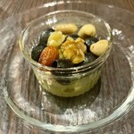Marinated two kinds of olives and nuts