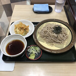 名代 箱根そば - ざる蕎麦、ミニかき揚げ