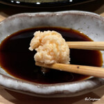 日本料理 TOBIUME - 虎魚の卵は割醤油で
