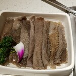 海底撈火鍋 - 牛ゼンマイのアップ