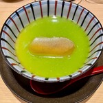 鮨処 池上 - 蛍烏賊(富山湾)のすり流し茶碗蒸し