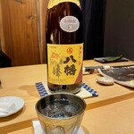 鮨処 池上 - 芋焼酎  八幡 ロック 800円