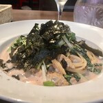 Rosso e Bianco - 博多明太子と小松菜、アサリのクリームソースパスタランチ1,000円