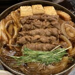 木曽路 - すき焼き定食（国産牛ロース）1650円税込