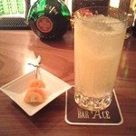 the BAR ACE - 再訪　1杯目：金柑フレッシュカクテル。