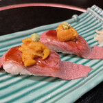 Tsukitei - 前回の肉寿司