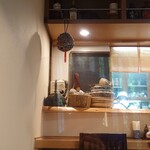 お料理ひろせ - 玄関入って正面にある、3席のみのカウンター奥が厨房。