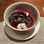粤菜 沖花 - 赤ヒンチョイのスープ 天草の黄金ハモの出汁