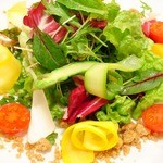 Aux delices de dodine - 十数種の野菜を使ったサラダ。