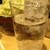 ヨネヤ - ドリンク写真:焼酎ロック。グラスが庶民的。