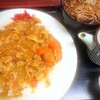 Isamiya - カツカレー￥970&ミニ蕎麦(温)￥150