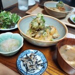 dining IOR?I - 鰆とブロッコリーの天ぷらがメインの、和定食