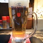 Kunihachi - 生ビール・プレミアムモルツ（￥550）。良心的なお値段！