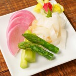 おやじ最後の握り - 3種の漬物盛り合わせ