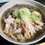 肉そば藤七 - 料理写真:冷たくて透明感のある醤油スープは、甘辛くて親鶏の旨味たっぷり！ 弾力のある親鶏の肉が惜しげもなく盛られる