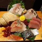 越後一会 十郎 - お刺身の盛り合わせ