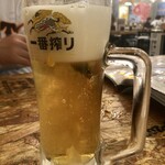 浜焼き海鮮居酒屋 大庄水産 - 「生ビール 中ジョッキ」(550円)