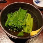 越後一会 十郎 - 女池菜のお浸し