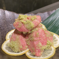 名古屋焼肉きらく - これが　メニューには載ってないタン元のわさび和え