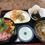 和楽 - バラちらし寿司と蕎麦のセット