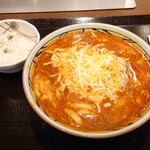 丸亀製麺 - ひと口ごはんは、思っていたより本当にひと口分。