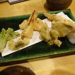 神楽坂 大川や - 穴子と春野菜天せいろの天先