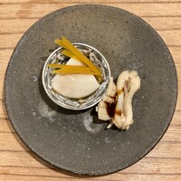 さかもと屋市兵衛 - 鯛の白子とカラスミ はまぐり
