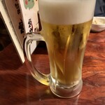 なすび屋 - 生ビール（中）