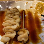 もつやき たろう - 2番目に好きなしろ、これも2本！撮影前に一本の殆どを食べちゃった！