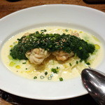 オー・ペシェ・グルマン - 白子のムニエル、白菜のクリーム煮添え春菊ソース1,200円