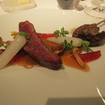 レフェルヴェソンス - クラシックの意義～宮城県牡鹿半島からきた尾長鴨の炭焼きロースト 愛媛清五郎農園のブラッドオレンジ、ジロール茸、姫大根、はこべら4