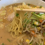 博多豚骨ラーメンまるせん - ちゃんぽんとしては細めの麺