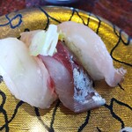 Meguru Toyamawan Sushi Tama - おすすめ三種（のどぐろ・あじ・まだい）
