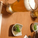 寿司居酒屋 や台ずし - ビールで仕切り直し
