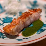 温石 - 絶対王者の金目鯛。今回は木の芽酢で。何回食べても、ドキドキと待ちわびる一品。素晴らしい。