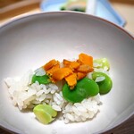 温石 - 自家製唐墨の炙りを載せて、これまた美し過ぎる・・・♡