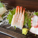博多串焼き・野菜巻きの店 なまいき - 九州直送　鮮魚のお造り3点盛り合わせ