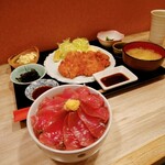 和心 かぎり - チキンカツとミニ初鰹丼