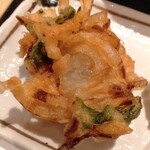天ぷら定食 まきの - 市場直送定食1419円：かき揚げ
