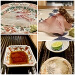 鎌倉 北じま - お造りはお醤油、塩見、柚子を使いながらいただきました。