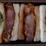 和顔 鶏魚楼 - ひこま豚厚切りカツサンド680円　(税込み734円)