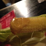 カレー屋アカマル - 皮付きベビーコーンをカレーマヨで。