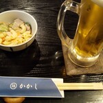 焼鶏 かかし - 乾杯～。ホンマ、お疲れちゃん。