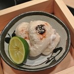日本料理　百屋 - 河豚の白子の塩焼き