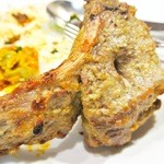 アーンドラ・ダイニング - ラム・チョップ（アーンドラ風羊肉のカシューナッツ窯焼き）